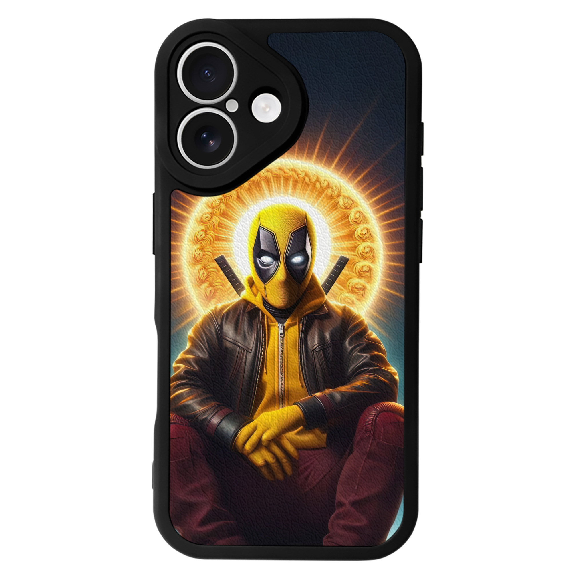 （画像用） Deadpool デッドプール 【iPhone 16シリーズ対応】シリコンスマホケース（レザー調） 材質：シリコン